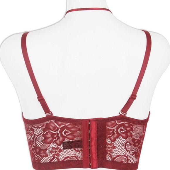 Multi-way strap long line lace bra w/underwire - Picture 2 of 2